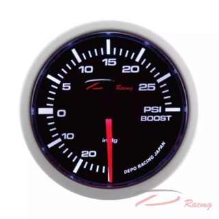 WS Series 52mm - Turbo Boost Vacuum Gauge With Sensor - ( BAR / PSI )