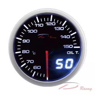 Dual View Series 60mm - Analog W/ Digital Oil Temperature Gauge Kit W/ Sensor For Car Engine - ('C)