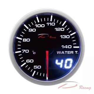 Dual View Series 60mm - Thermometer Coolant Water Temperature Gauge With Temp Probe Sensor Kits - ('C)