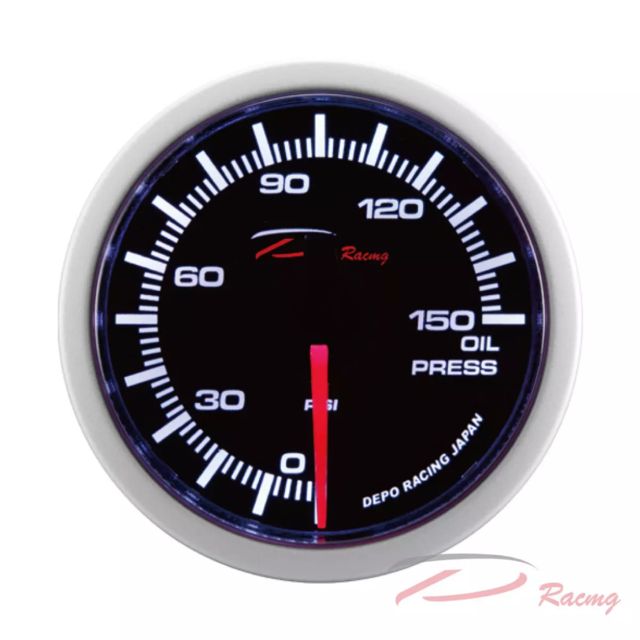 WS Series 52mm - Aftermarket Oil Pressure Gauge With Oil Press Sensor Switch - ( BAR / PSI )