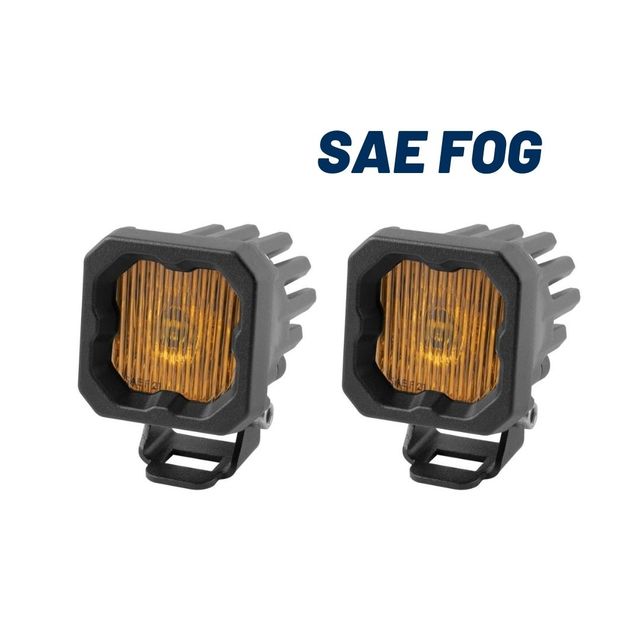 Stage Series C1 Yellow SAE/DOT Fog Standard LED Pod (pair)